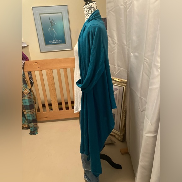 Cache-Cache Lightweight Cotton Blend Knit Yoga/Meditation Shawl/Cardigan - Picture 2 of 8